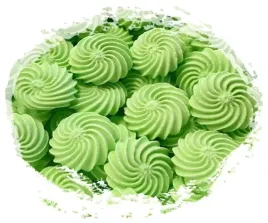 bezy-srednie-zielone-beziki-tort-dekoracja-jadalna-beza-6-szt