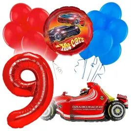 balony-urodzinowe-pojazdy-samochody-cars-auta-9-lat-urodziny-13szt