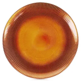 talerz-plaski-szklany-pomaranczowy-prazkowany-elegancki-amber-22-x-28-cm