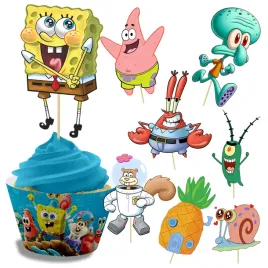 toppery-pikery-dekoracja-tort-babeczki-spongebob-kanciastoporty-8szt