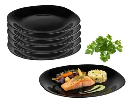 zestaw-6-talerzy-obiadowych-quadro-black-czarny-kwadratowy-szklo-opalowe