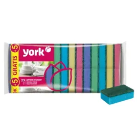 york-zmywak-kuchenny-gabki-do-mycia-dwuwarstwowe-kolorowe-30-sztuk