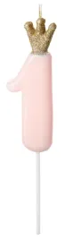 swieczka-na-tort-cyferka-cyfra-1-jeden-jedynka-rozowa-zlota-korona-urodziny