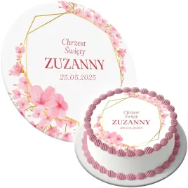 oplatek-na-tort-chrzest-swiety-rozowe-kwiaty-wisni-tekst-twoj-napis