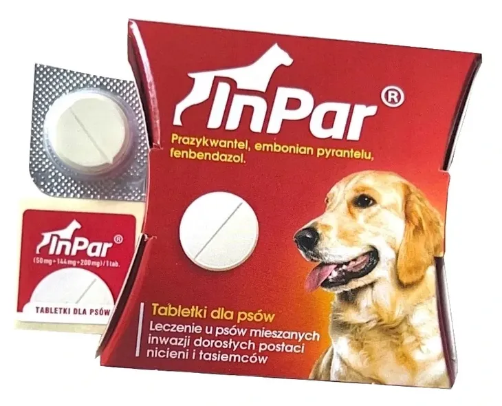 InPar 2 tabletki dla psów na odrobaczanie zwalczanie nicieni tasiemców