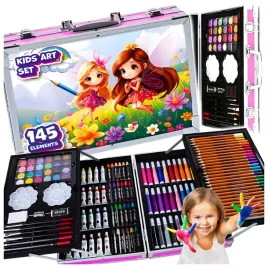zestaw-artystyczny-dla-dzieci-145-walizka-kredki-farby-pisaki-na-prezent
