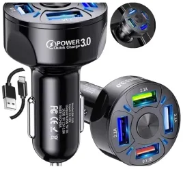 mocna-ladowarka-4-porty-usb-pd-qc-3-0-samochodowa-kabel-szybkie-ladowanie