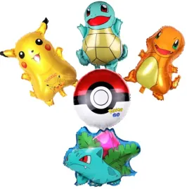 zestaw-balonow-pokemon-go-pikachu-charmander-squirtle-bulbasaur-urodziny