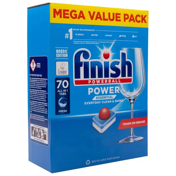 Tabletki do zmywarki Finish Powerball ESSENTIAL Pudełko 70szt