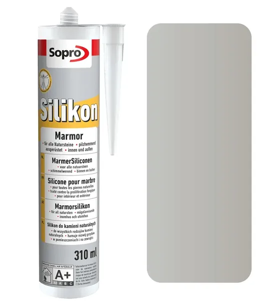 SOPRO MarmorSilikon Neutralny silikon do kamieni naturalnych 310ml Szary 15
