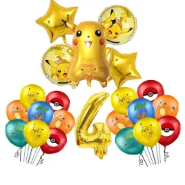 duzy-zestaw-balon-foliowy-pokemon-go-pikachu-4-czwarte-urodziny-26szt