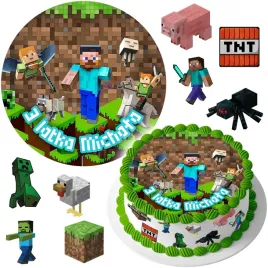 mega-zestaw-oplatek-na-tort-piksele-minecraft-8szt-postaci-tekst