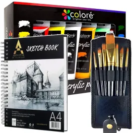 zestaw-farb-akrylowych-w-tubkach-12x75-ml-zawierajacy-pedzle-7szt-w-etui-oraz-szkicownik-a4-ze-100-kartkami