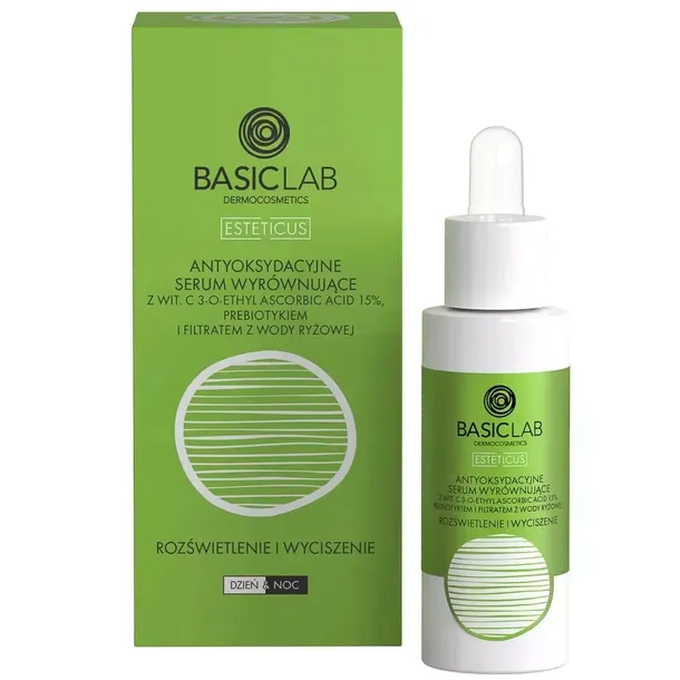 ANTYOKSYDACYJNE SERUM WYRÓWNUJĄCE Z WIT. C BasicLab ESTETICUS 30ml