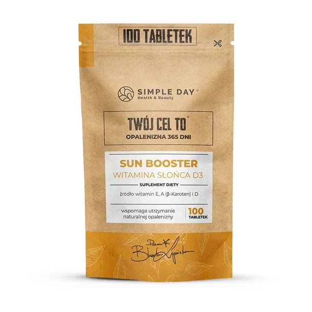 Twój Cel To SUN BOOSTER WITAMINA SŁOŃCA D3 BETA KAROTEN OPALENIZNA 100 szt.