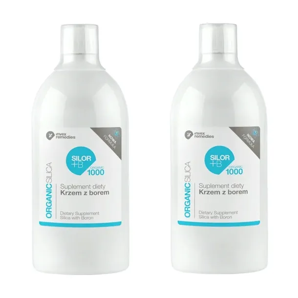 2x Silor + B ORGANIC 1000 Invex Krzem z Borem 2L