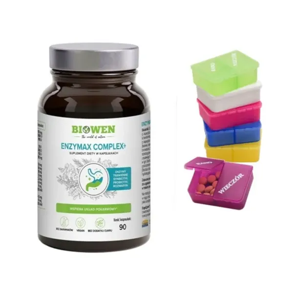 Biowen ENZYMAX COMPLEX+ Wsparcie enzymów trawiennych 90 kaps. + Gratis