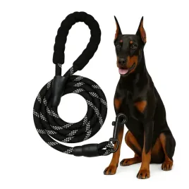 tradycyjna-smycz-dla-psa-treningowa-krotka-wytrzymala-odblaskowa-linka-15m