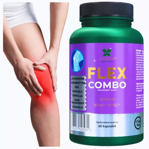 FLEX COMBO PREMIUM Glukozamina Chondroityna MSM NA STAWY KOŚCI Lanco 60kaps