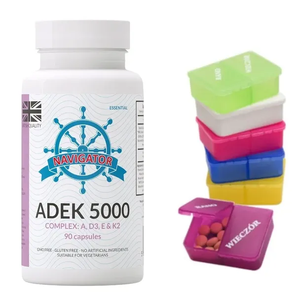 witamina ADEK 5000 Complex Duże spektrum działania Navigator 90szt. +GRATIS