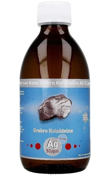 Niejonowe Nano Srebro Ag 50ppm 300ml STRONG