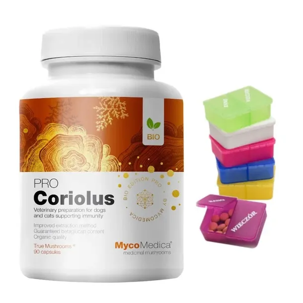 MycoMedica CORIOLUS PRO 35% grzyby ekstrakt wrośniak 90 kaps. + GRATIS