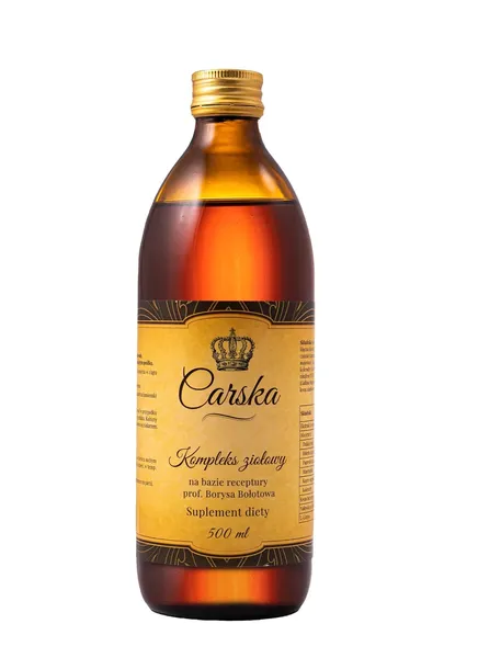 Carska Wódka 500 ml Zakwas Żołądkowy Balsam Bołotowa Zgaga Kompleks Ziołowy