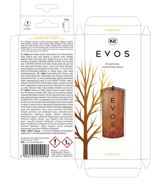 k2-evos-samurai-v032-zawieszka-perfumy-do-samochodu-stan-nowy-rodzaj-zawieszki-numer-katalogowy-producenta-v032