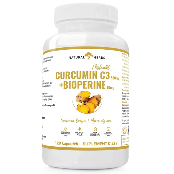 CURCUMIN C3 + PIPERYNA 10 mg Alto Pharma 120 wege kaps