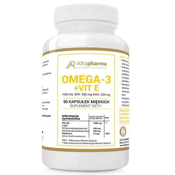 OMEGA-3 1000mg Olej RYBI Alto Pharma 90 KAPSUŁEK MIĘKKICH
