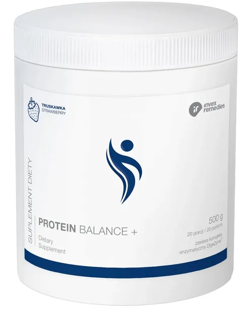 PROTEIN BALANCE+ AMINOKWASY Białko MIĘŚNIE KOŚCI Invex Remedies 500G