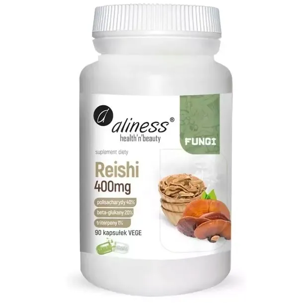 Aliness REISHI EKSTRAKT 400mg FUNGI OWOCNIKI 40/20/1 90 kaps.