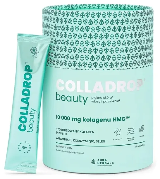 COLLADROP BEAUTY MOJITO Kolagen MORSKI 10000mg +wit. C Aura Herbals 30 sasz