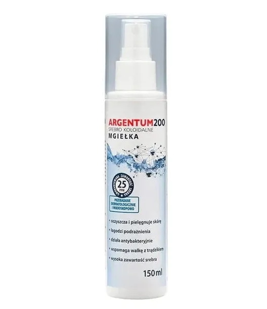 ARGENTUM 200 SREBRO KOLOIDALNE AEROZOL 25 ppm Aura Herbals 150 ml