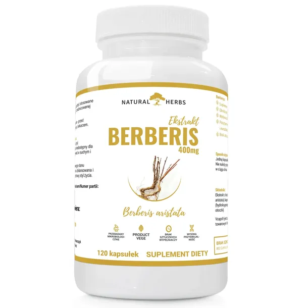 BERBERIS EXTRACT 400mg CZYSTA Berberyna Alto Pharma 120 wege kaps.