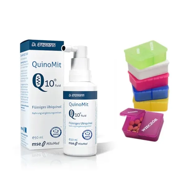 Mitopharma QUINOMIT Q10 FLUID dr Enzmann w płynnej formie 50ml + GRATIS