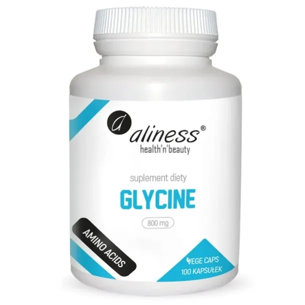 Aliness GLICYNA 800mg kwas aminooctowy AMINOKWAS Suplement diety 100 sztuk