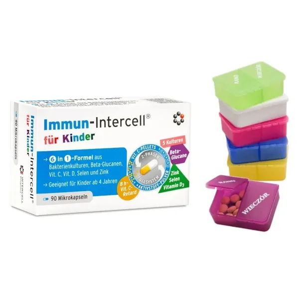 Mitopharma IMMUN-INTERCELL DLA DZIECI beta-glukanem 90 kaps. + GRATIS
