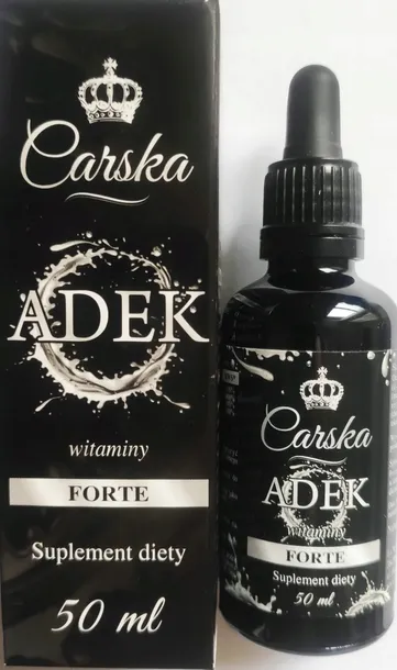 Carska Kompleks witamin ADEK Olej MCT z kokosa 50ml aż 800 dziennych porcji