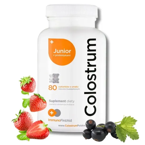 COLOSTRUM JUNIOR dla Dzieci PROBIOTYK cukierki 80 szt. Colostrum Polska