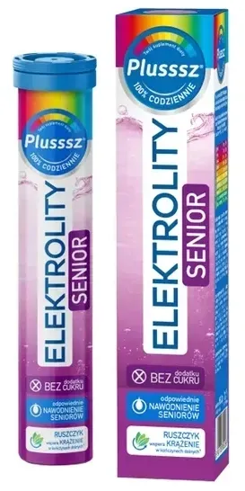 PLUSSSZ ELEKTROLITY SENIOR 100% COMPLEX NAWODNIENIE SENIORÓW 24 tabl.