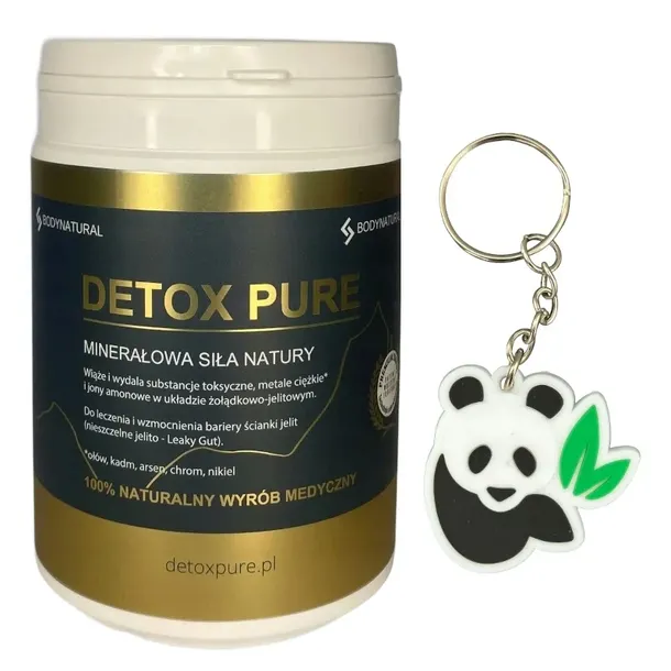 BodyNatural DETOX PURE Zeolit medyczny Oczyszczanie jelit 400 g. + GRATIS