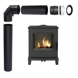 piec-zeliwny-wolnostojacy-koza-na-drewno-k11-6kw-z-dolotem-powietrza-zestaw