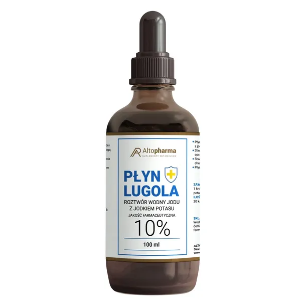 PŁYN LUGOLA 10% Jod Jodek Potasu Alto Pharma JAKOŚĆ FARMACEUTYCZNA 100ml