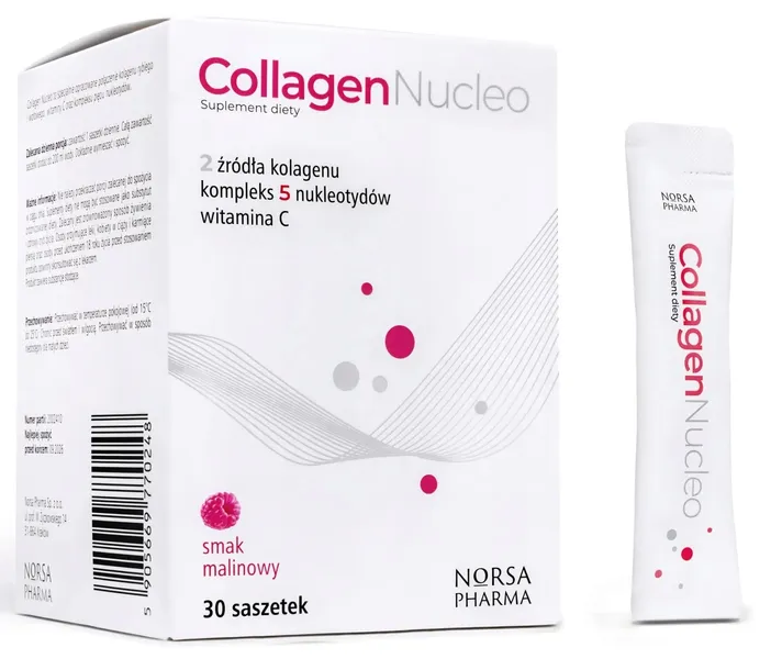 Norsa Pharma COLLAGEN NUCLEO smak malinowy 30 saszetek