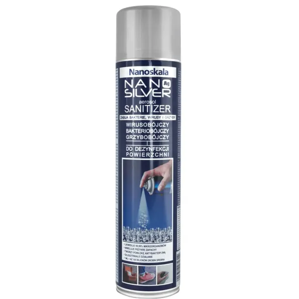 Nanoskala NANOSILVER SANITIZER Preparat z nanosrebrem Do dezynfekcji 500ml