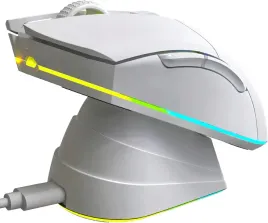 mysz-bezprzewodowa-gamingowa-klim-blaze-pro-6000-dpi-stacja-ladujaca-biala