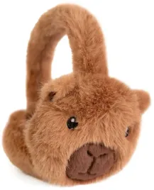 futrzane-nauszniki-kapibara-zimowe-damskie-dla-dzieci-jasny-braz