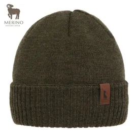 czapka-mysliwska-dla-mysliwego-welna-merino-khaki-olive-uniwersalna