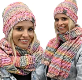 zimowy-komplet-kolorowy-gruby-czapka-szal-wz1